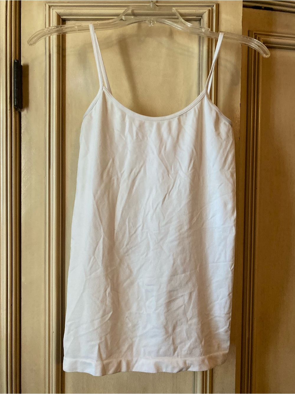 NOBO Women's White Solid Spaghetti Strap Camisole Tank Top Nylon/Spandex S/M